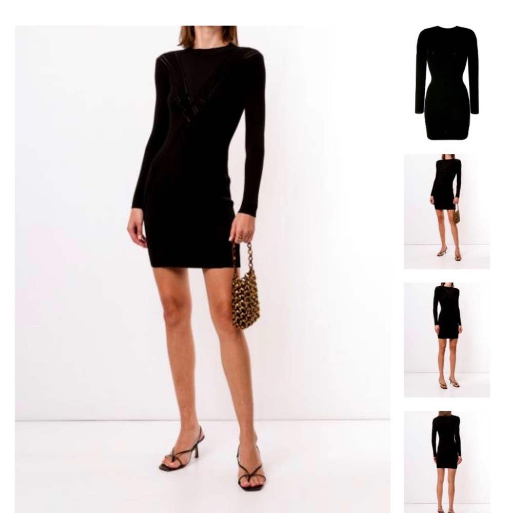 Alexis Perforated Details Dress in Black